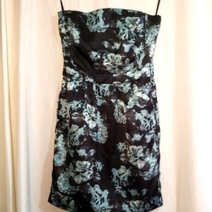 Banana Republic Black Teal Strapless Dress 2